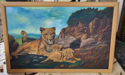Canvas Art Lions
