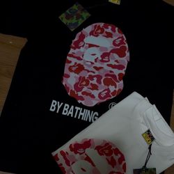 BAPE pink  t-shirt