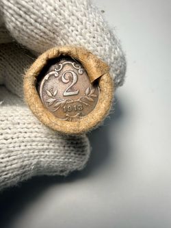 Vintage Private Collection Half Roll – 1888 Indian Head Cent & 1913 “2” Coin End