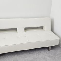 Modani - White Leather Futon