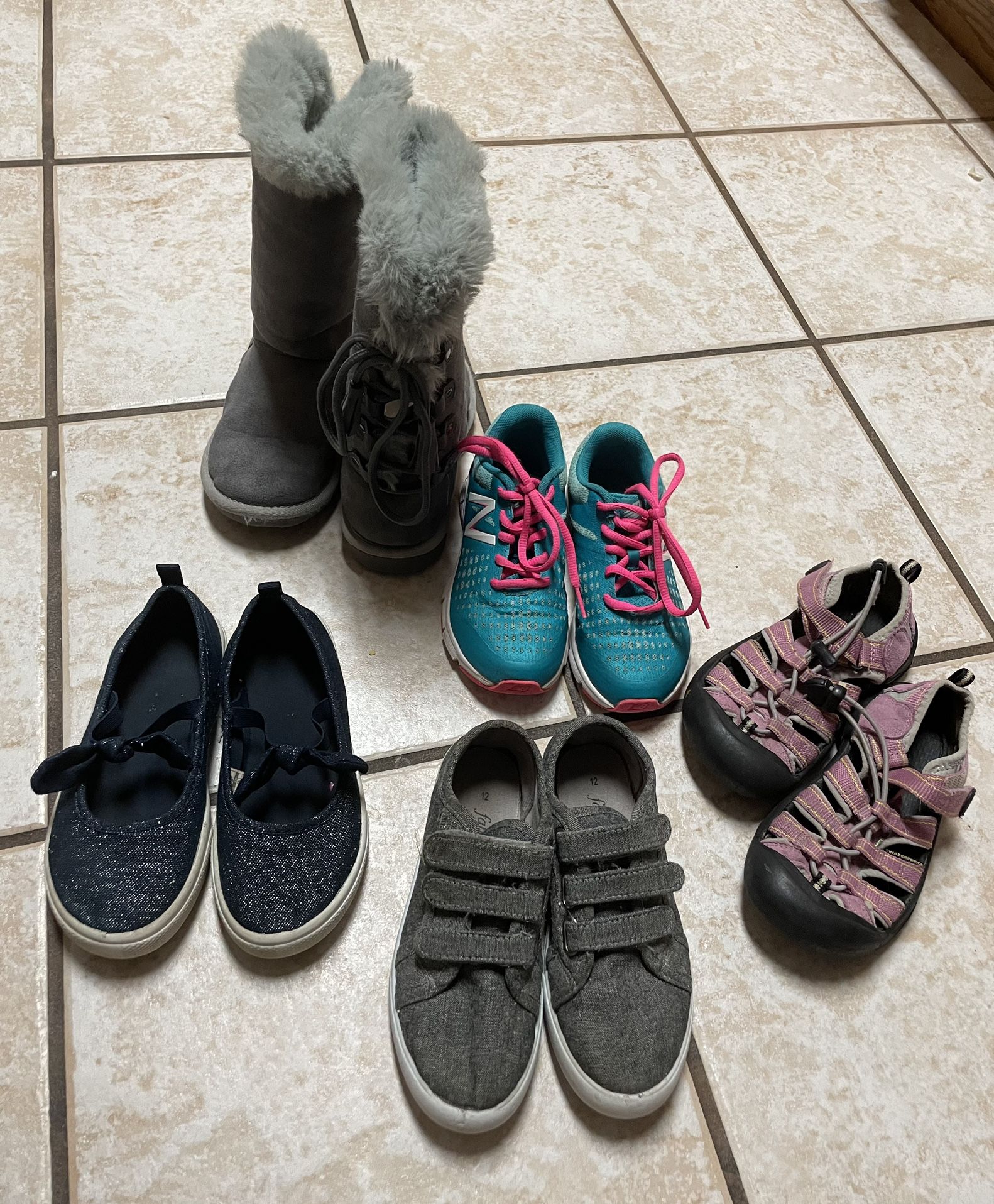 Various Boy’s and Girl’s Shoes Sizes 12 and 13 boots, slip-on, sneakers, tennis shoes, athletic
