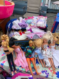 Barbies, Barbie clothing, and yacht