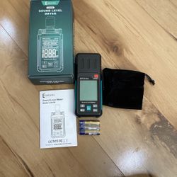 Decibel Meter, ES100 Sound Level Meter 30-130dBA Portable SPL Meter with Microphone