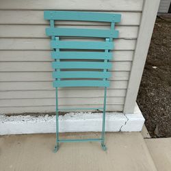 Foldable Mint Metal Chair 
