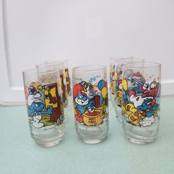 Vintage 1983 Smurf Glasses