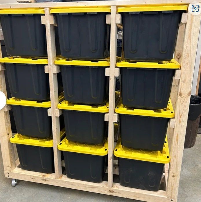 8, 12, 16, 20, 24 Bin Storage Racks - The Ultimate Space Saver!