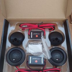 POWERBASS 1" SILK DOME TWEETER 100 WATTS HIGH OUTPUT  INLINE 12DB CROSSOVER  ( BRAND NEW PRICE IS LOWEST INSTALL NOT AVAILABLE  )