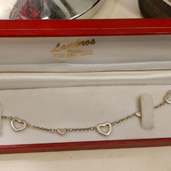 Tiffany Heart Linking Sterling Silver Bracelet 