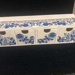 Wooden 4 Drawers Container