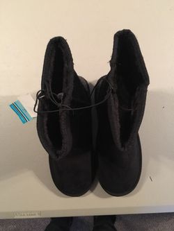 Black Glitter Boots
