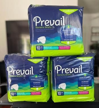 Prevail Bariatric Incontinence Briefs, Size B, 10 Count. Pick Up in Van Nuys CA $8 Each or 3 For $15