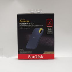 New SanDisk Portable Extreme Portable SSD 2TB USB-C SSD SDSSDE61-2T00-G25B