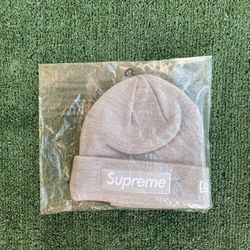 Supreme x New Era Box Logo Beanie 'Heather Grey' 2024