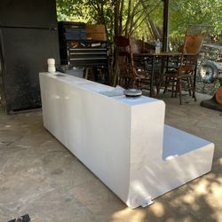 100 gallon L-Shape Transfer Tank - White Steel