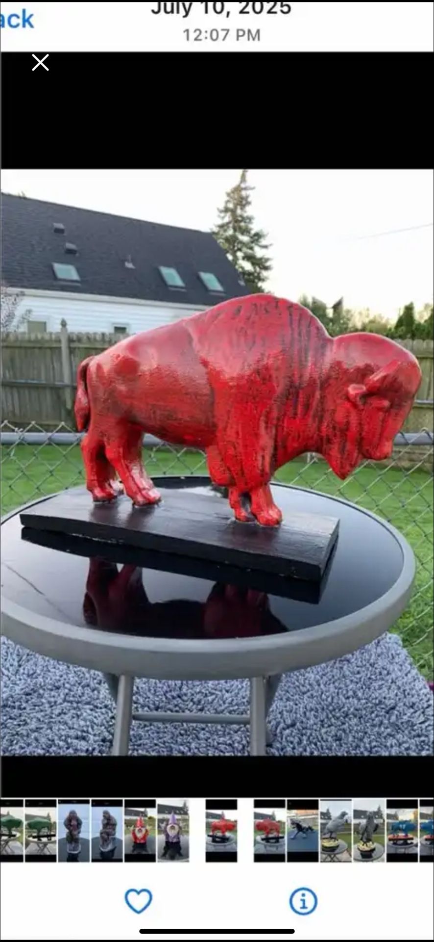 The Red Hot Buffalo Statue