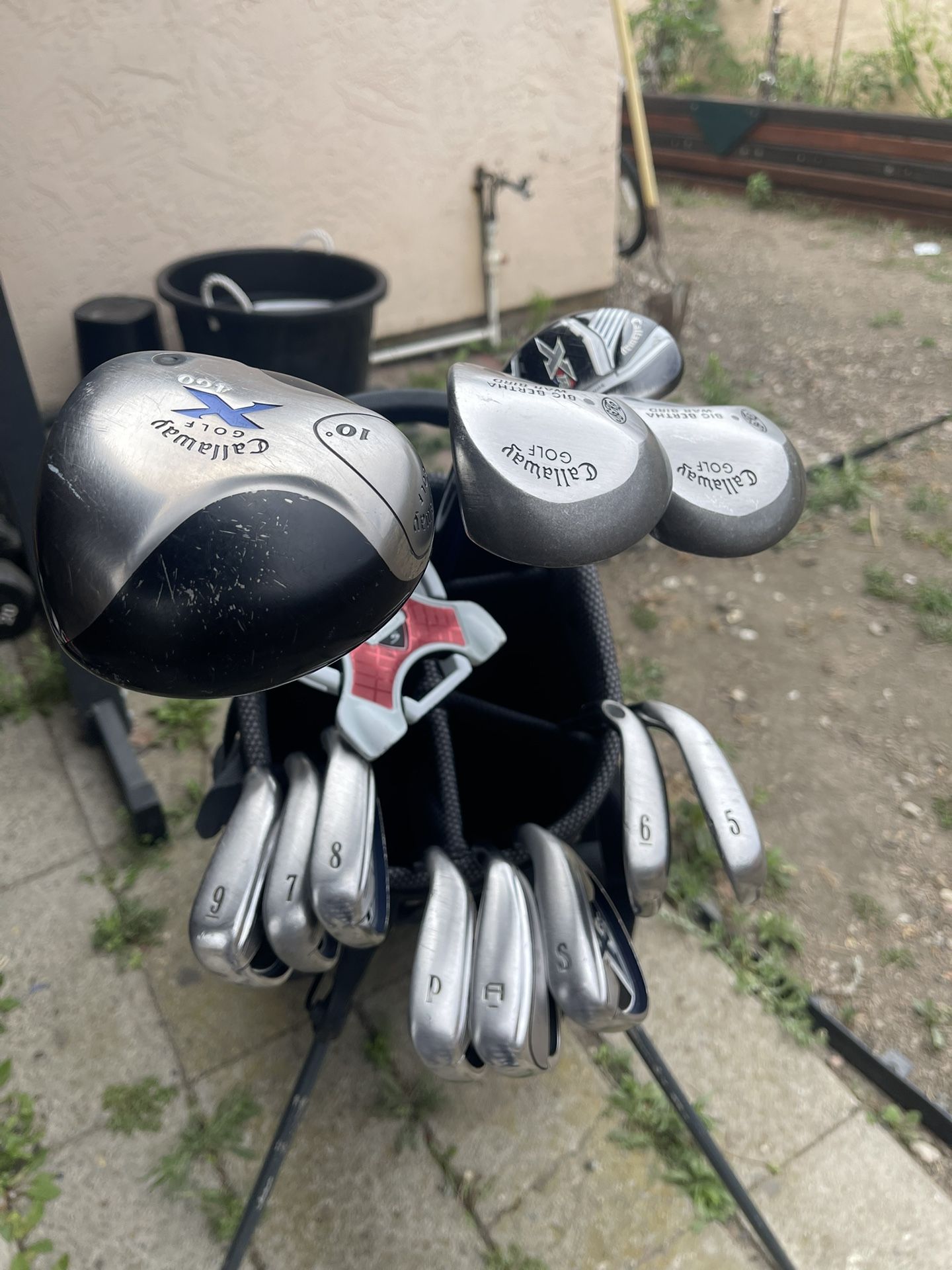 Callaway Golf Set - X20 Irons, Big Bertha Woods, Spider Putter, XR Hybrid + La Costa Bag
