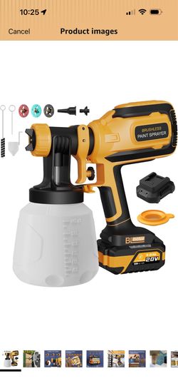Brand new in box unopened    with 20V 4.0Ah Battery, 1400ML Container, Easy to Clean & Setup, Electric Paint Sprayer for House Painting, Cabinets, Fen