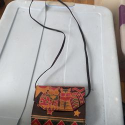Multicolor Leather Crossbody Bag 