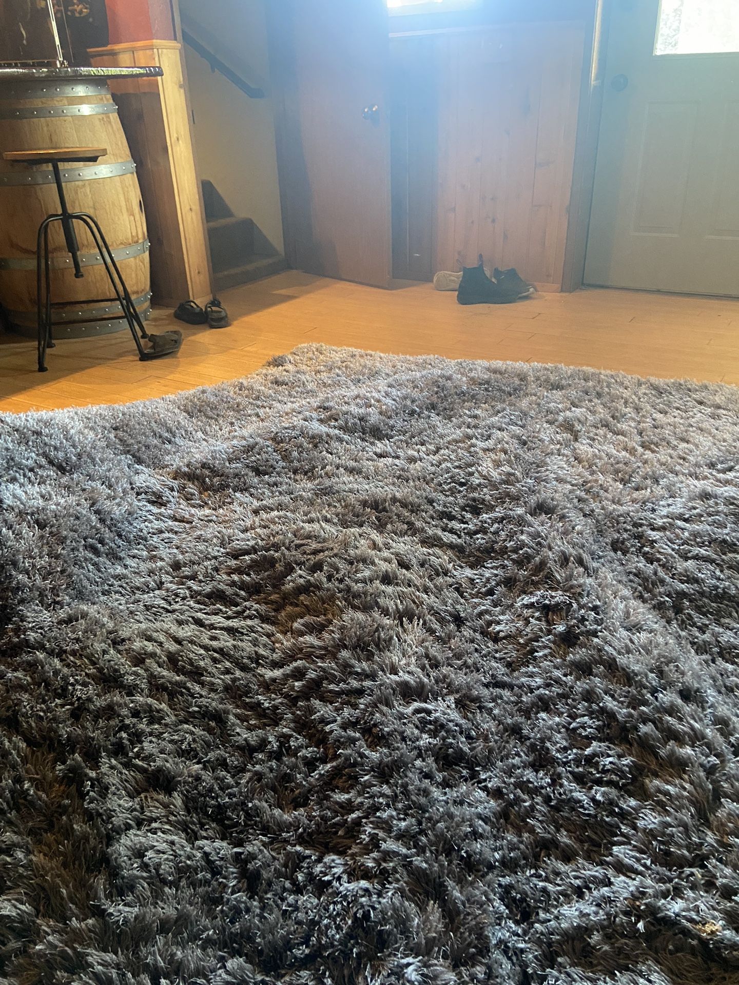 8x10 Gray Shag Rug