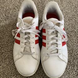Women’s Adidas Red Stripe Shoes Size 9