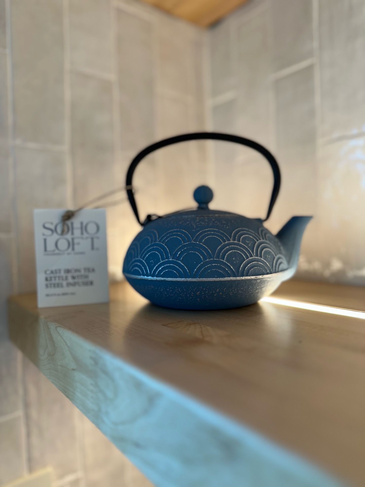 Cast iron tea kettle
