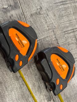 2 Home Depot Interlocking Tape Measure Orange and Black 16' x 3/4"      Fe6)