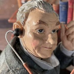 Highly collectible rare Norman Rockwell’s country doctor with child papier-mâché statue