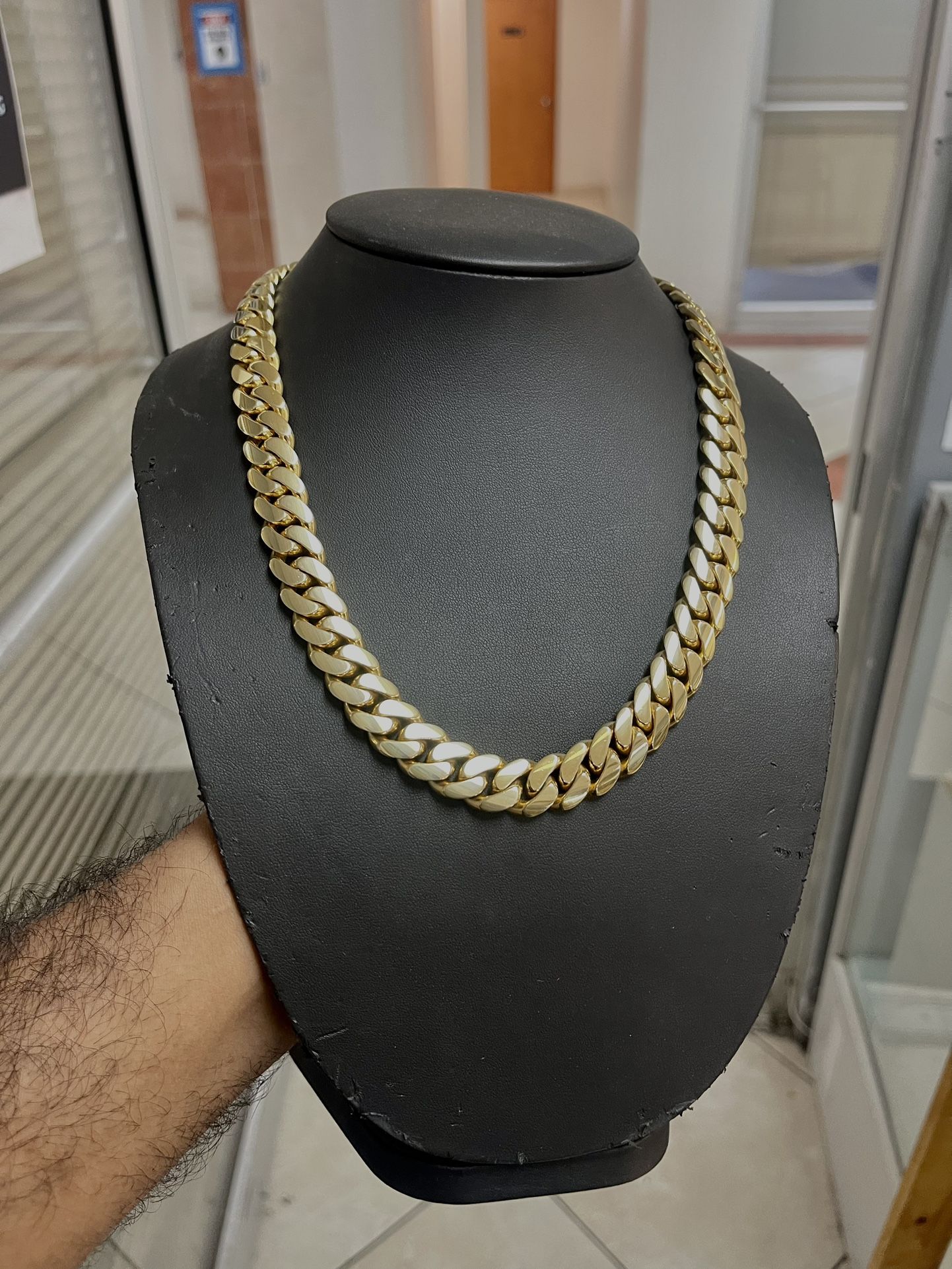 🔥14mm 22 “” 🫵👨🏼‍🏭Miami Cuban Liñk Chain Crispy The Best File In Downtown Miami GVJ Links 🅿️lating Top Of The Line Real Gold 14k Over Silver 📞