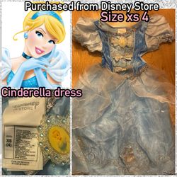 $8Cinderella Disney Store Play Dress Size4 (worn Once)