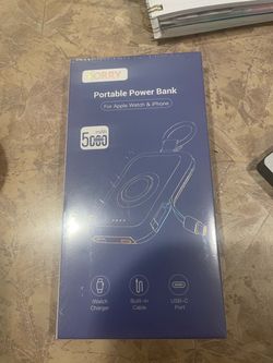 Portable power bank for iPhone and Apple Watch