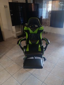 Black and Green Gamer Chair