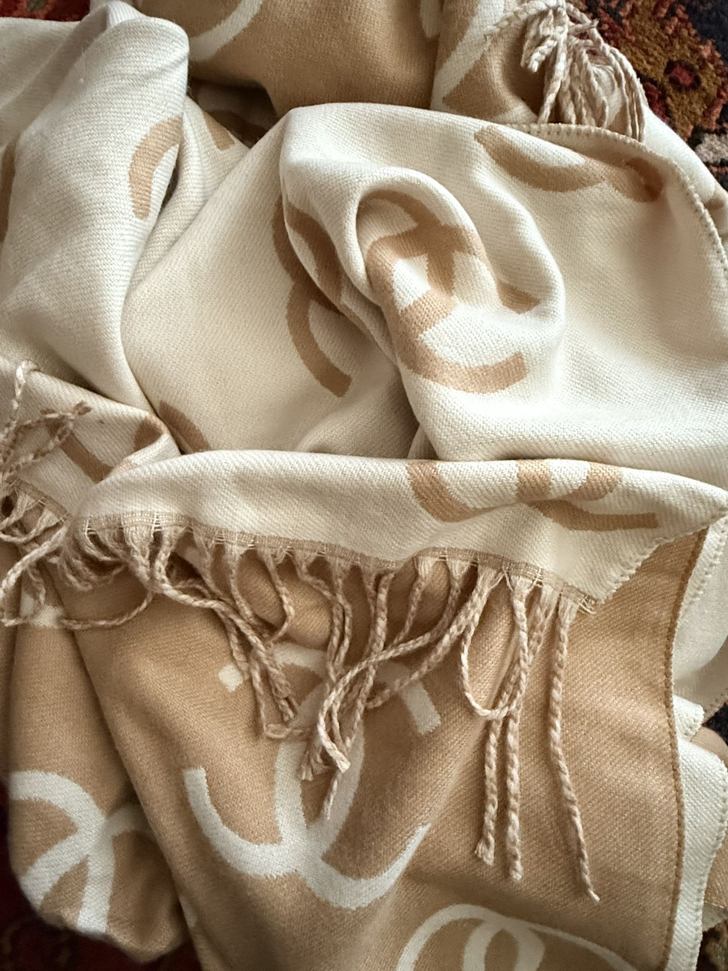 Authentic Chanel, Cashmere Wrap, Throw Shawl
