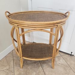 Versatile bamboo and rattan table