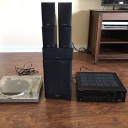Stereo Receiver Speakers, Turntable, Surround Sound