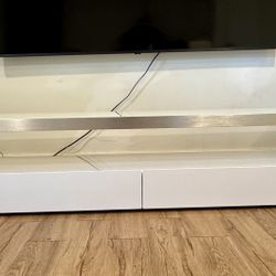 White TV Stand - El Dorado Carlo Perazzi Furniture Collection