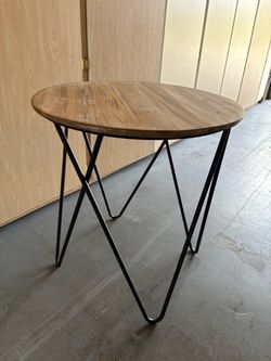 Round side table