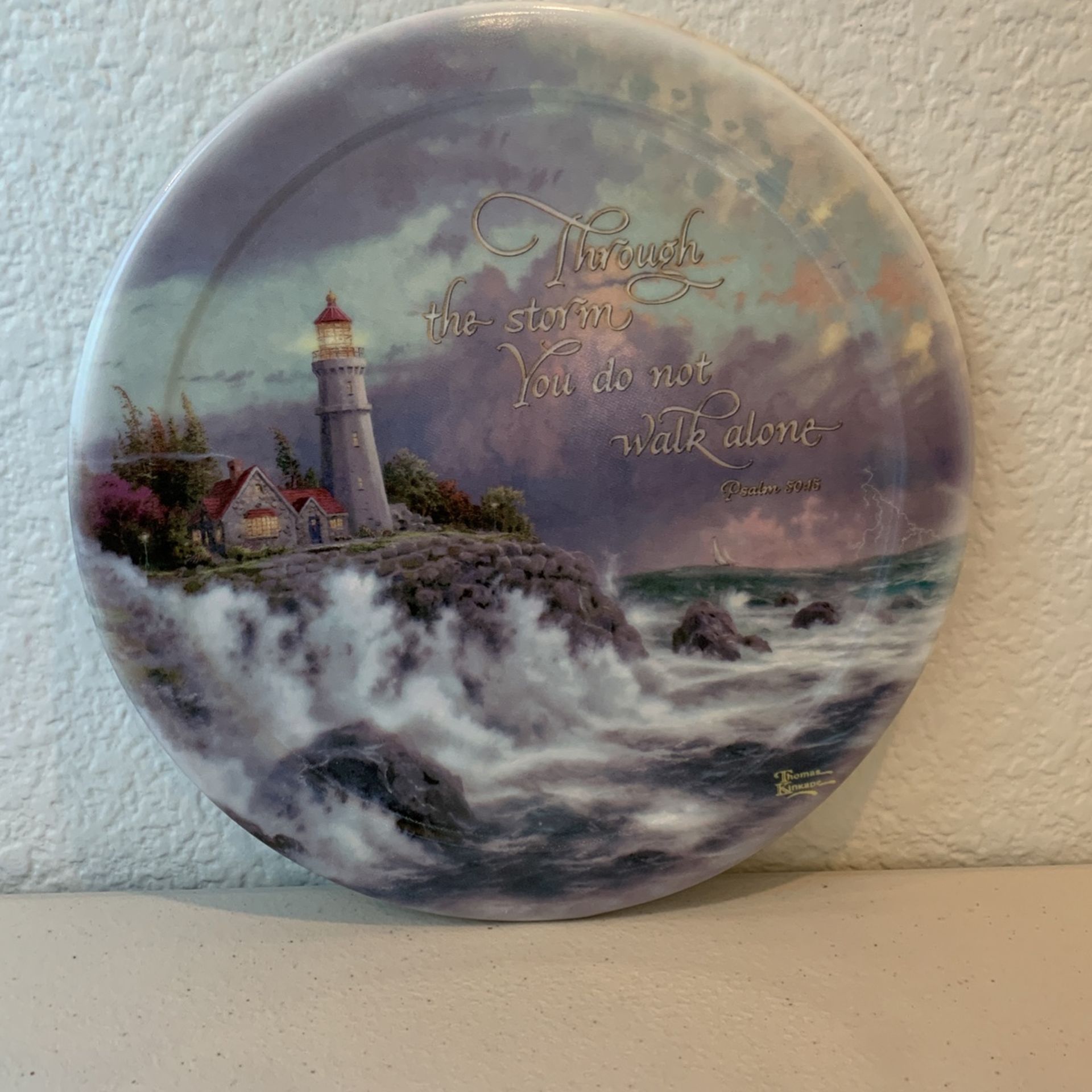 The Bradford Exchange Thomas Kinkade Plate-Conquering The Storm