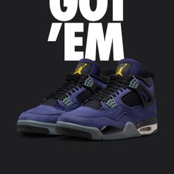 Jordan 4 "Lakeshow" Multiple Sizes