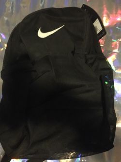 Nike black brasilia mesh backpack