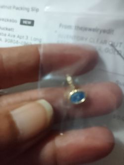 14k gold filled with blue emerald and cz stones high quality pendant 2mm bale