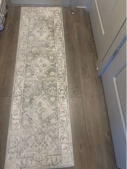 Traditional Neutral Hallway Runner Rug