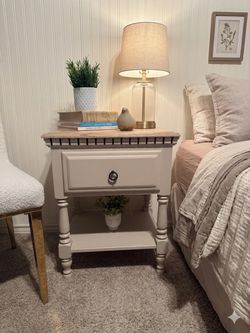Solid wood nightstand/end table