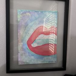 Water Color Lip Painting