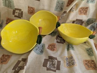 Set Of Three Isola Cucina Lemon Bowls