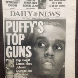 NY Daily News-P Diddy-Puff Daddy-HOF Bob Lemon Dies-Aug.13,2000-not Complete Paper