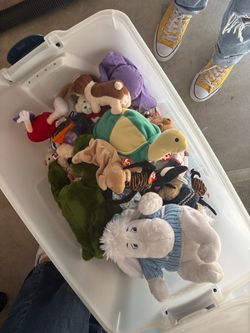 Large Lot of Ty Beanie Babies Stuffed Animals