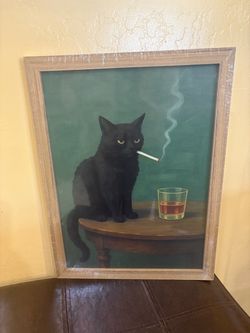 Black cat wall art