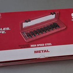 High Speed Steel Annular Cutter Kit With 3/4 in. Weldon Shank(9-Piece)