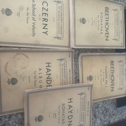 Vintage Sheet Music Piano Lot Of 5 Books $40