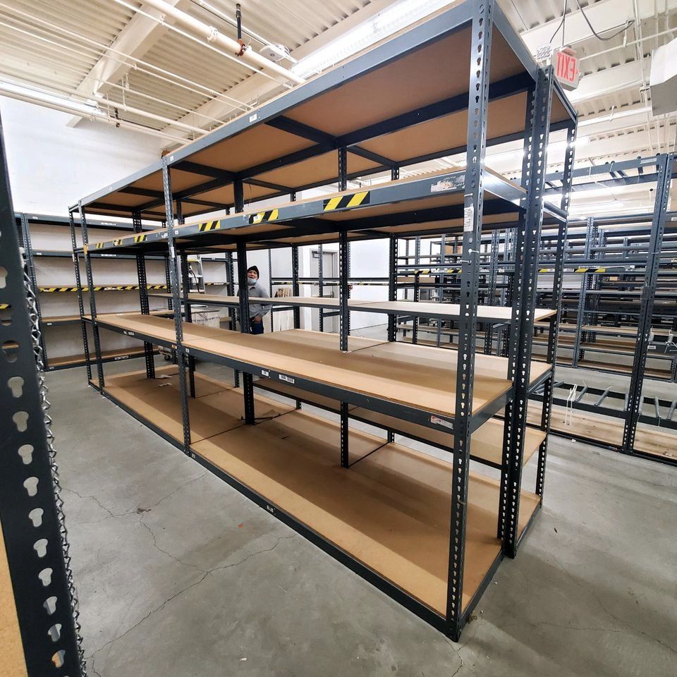 Industrial Storage Shelving New Boltless Warehouse Racks Similar To Uline Grainger McMaster Carr Delivery Available 